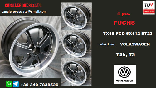 Jantes fuchs noir 7x16 5x112 - jantes,